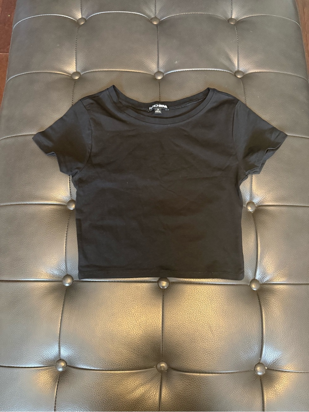 Fashion nova Black Short Sleeve Crop Top